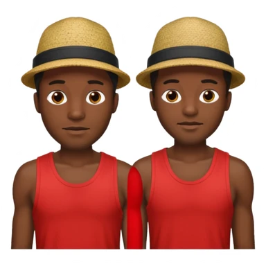 black guy with hat and red tank top sticker