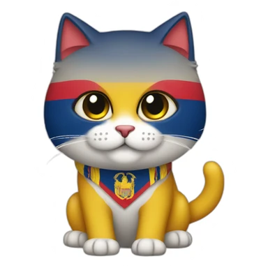 Gato con la bandera de Colombia  sticker