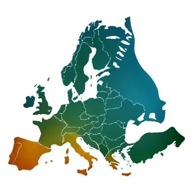 Map of Europe sticker