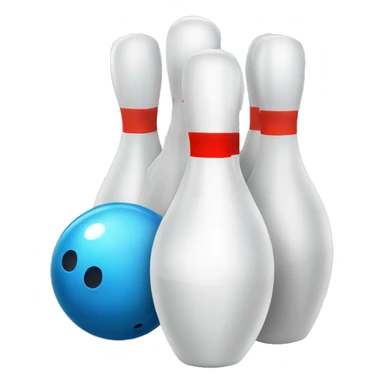 two bowling balls and a bowling pin between them sticker