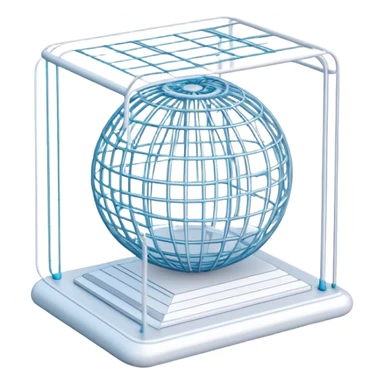Create an emoji for 3D visualization and modeling. Show a 3D object with wireframe lines and a 3D modeling tool interface. Use modern, professional colors. Do not include any emojis or smiley faces. Make the background transparent. sticker