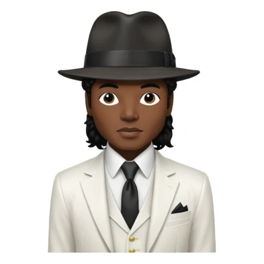 An emoji of Michael Jackson not complet body inspired by the suit of smooth criminal sticker