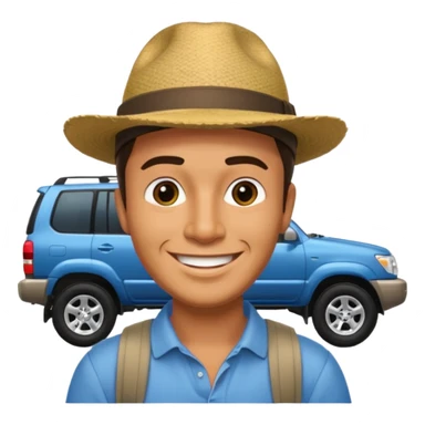 Hombre colombiano con Toyota prado txl  sticker