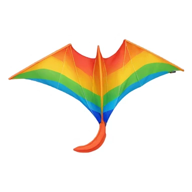 Dinosaur flying kite sticker