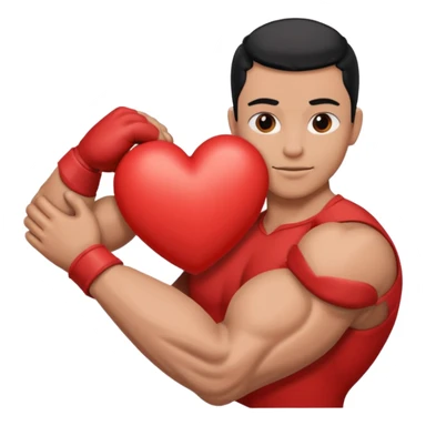 Un brazo abrazando un corazón sticker