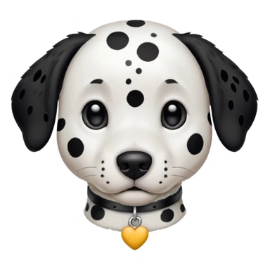 Dalmatian with spotted collar sticker