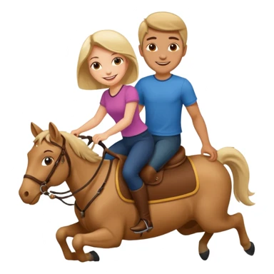 Girl riding a man sticker