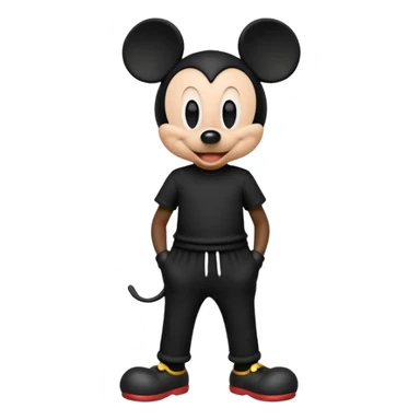 mickey en tn full black sticker