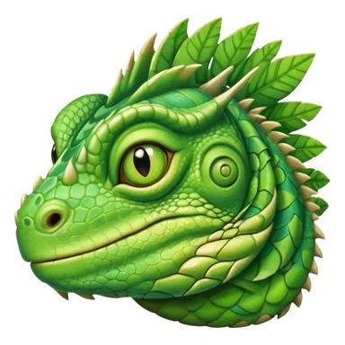 iguana's face dizzy with the eyes that have like swirls sticker