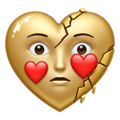 A broken heart glued together by money sticker