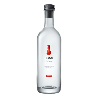 Bottle of vodka sticker