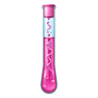 pink liquid in test tube simple sticker