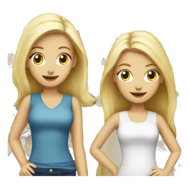 Two blonde white girls shopping sticker