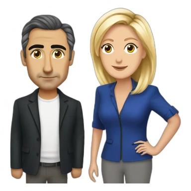Zemmour and marine le pen  sticker