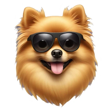 pomeranian with cool sunglasses sticker