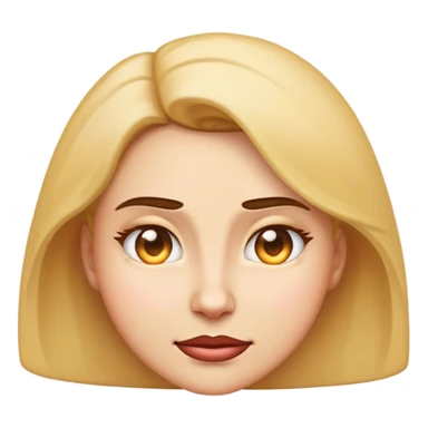 A woman emoji with a smug, arrogant expression, looking down on others sticker