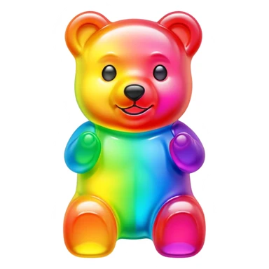 Gummy bear neon rainbow  sticker