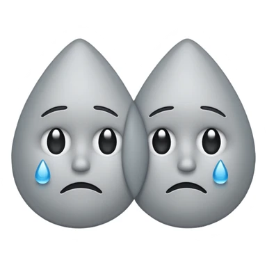 two emojis not happy stuck together sticker