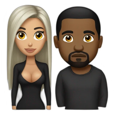 Kim kardashian sur Kanye west sticker