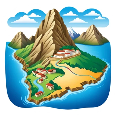 Peru map sticker