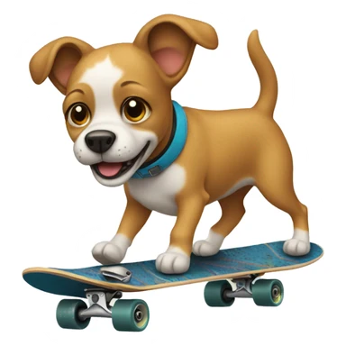Dog riding skateboard sticker