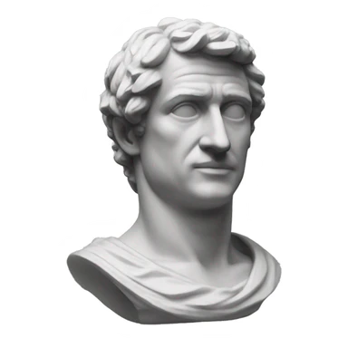 Ceaser statue with bay leaves  sticker