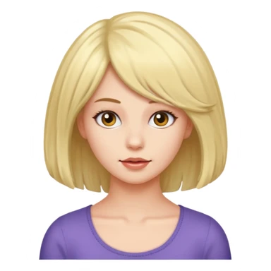 Girl pulling off wig sticker