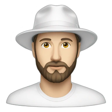 lindstrøm-dj-neckbeard-white-hat sticker