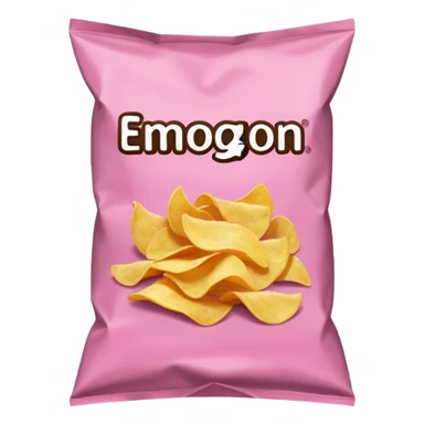 Pink bag of potato chips sticker