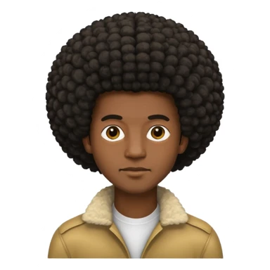 Black guy with Afro hair sticker