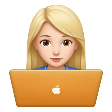 girl with laptop. sticker
