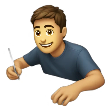 JOVEN HACIENDO TAREA sticker