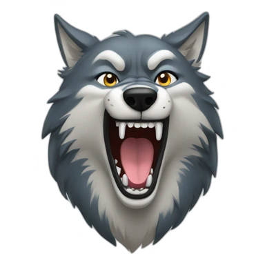 female wolf growling sticker