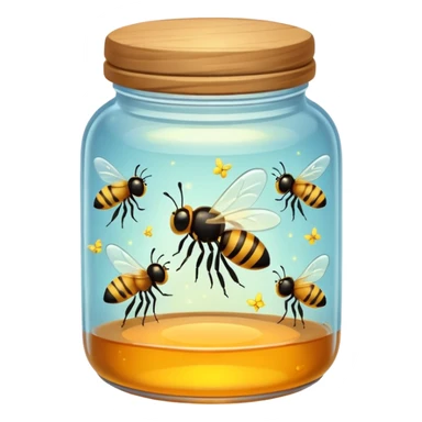 honey jar with trapped fireflies sticker