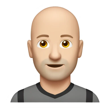 Bald Caucasian man cornhole  sticker