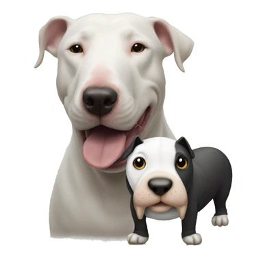 Black and white bull terrier and walrus sticker