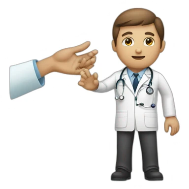 Doctor tipping hand sticker