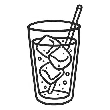 Rum and coke sticker