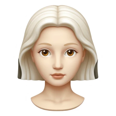 Marble style statue of woman face sticker