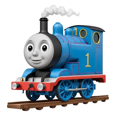 Thomas the tank engine 2d side emoji sticker