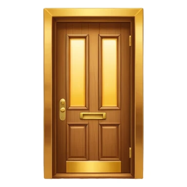 opened door with golden light shining out sticker