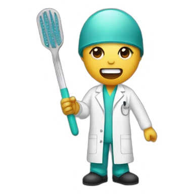 Ent surgeon holding metal tongue depressor instrument  sticker