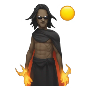 An evil man takes over the sun sticker