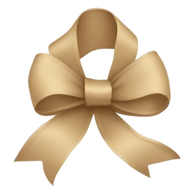 beige ribbon sticker