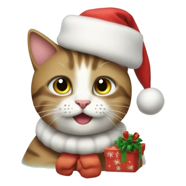 CAT celebrating christmas sticker