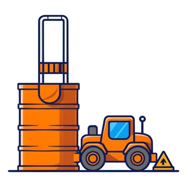 orange road construction barrel sticker