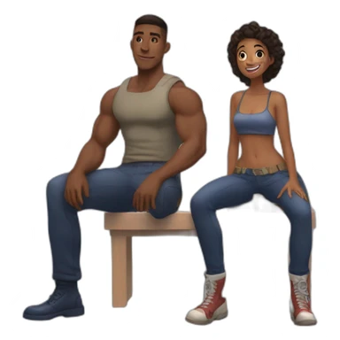 Marine et Gabi a maison magique sticker