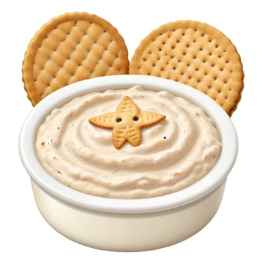 Smoked fish dip and ritz crackers  sticker