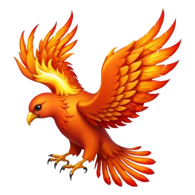 Phoenix force from marvel in a shape of bird sticker
