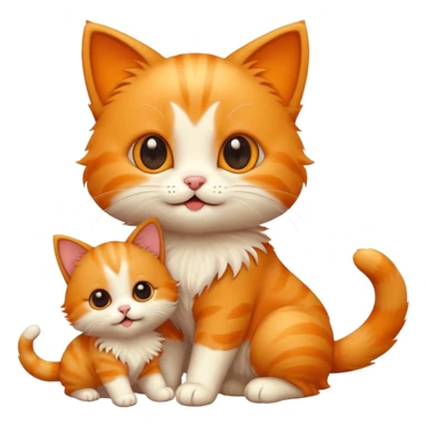 Cute cat playing with puppy sticker